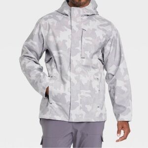 𝅺MEN’S Camo Print Waterproof Jacket M